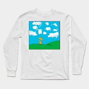 Cat In the Clouds Long Sleeve T-Shirt